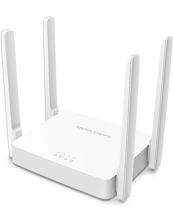 MERCUSYS AC1200 Wireless Dual_Band WiFi Router Mercusys AC10 | 1200 Mbps Wi-Fi Speed | 4 High Gain Antennas | Parental Control | IPTV and IPv6 Supported, White