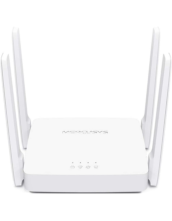 MERCUSYS AC1200 Wireless Dual_Band WiFi Router Mercusys AC10 | 1200 Mbps Wi-Fi Speed | 4 High Gain Antennas | Parental Control | IPTV and IPv6 Supported, White