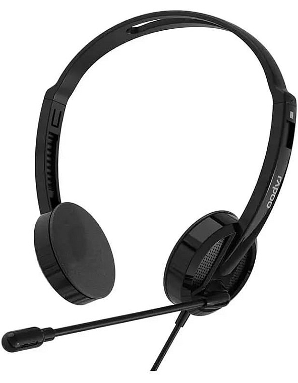 RAPOO H102 (USB Stereo Headphone | Wired | Dual Port | Black)