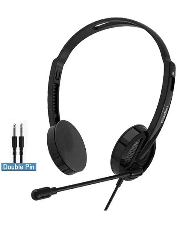 RAPOO H102 (USB Stereo Headphone | Wired | Dual Port | Black)