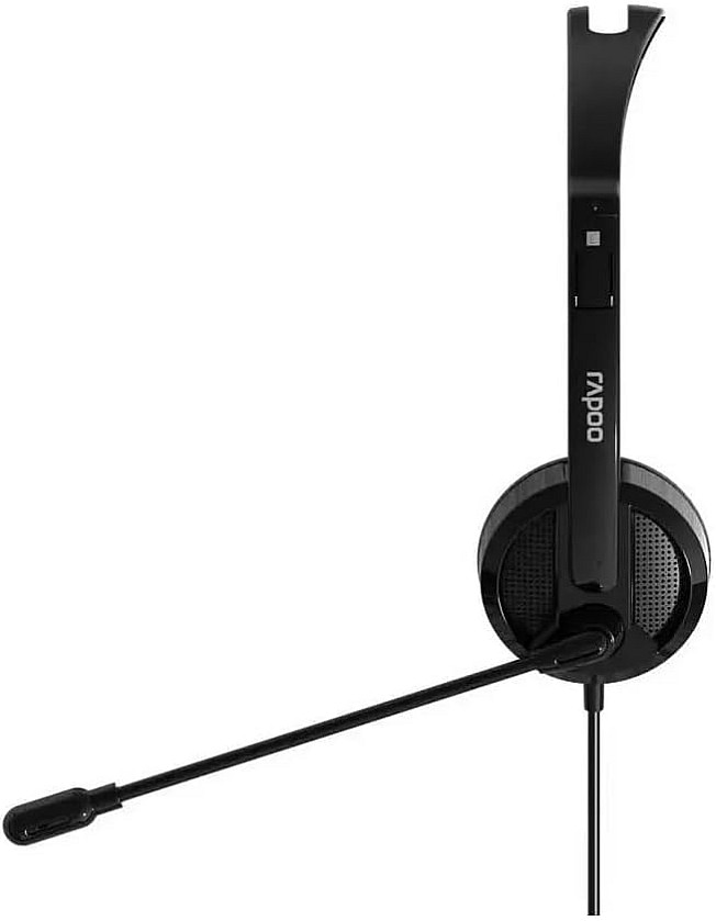 RAPOO H102 (USB Stereo Headphone | Wired | Dual Port | Black)