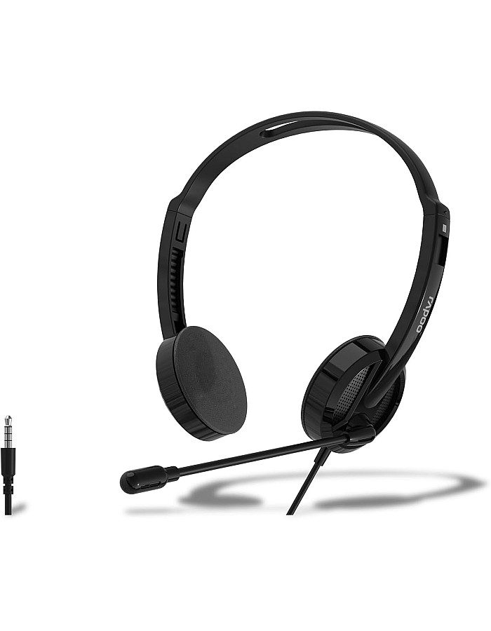 RAPOO H102 (USB Stereo Headphone | Wired | Dual Port | Black)