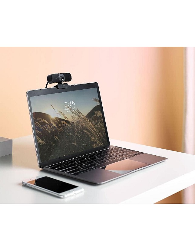 كاميرا ويب بمنفذ USB فل اتش دي بلون اسود C260 من رابو، 1080 بكسل، 30 هرتز، 360 افقي، عدسة بزاوية عريضة للغاية 95، بصري