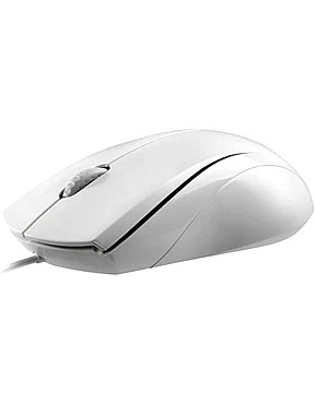 Rapoo N1200 Silent Wired Mouse, 1000 DPI 5ft Cord Quiet Button Optical Computer Mouse, Left Right Hand Use, for Laptop Chromebook Mac Notebook, Matte White