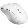 Rapoo N1200 Silent Wired Mouse, 1000 DPI 5ft Cord Quiet Button Optical Computer Mouse, Left Right Hand Use, for Laptop Chromebook Mac Notebook, Matte White