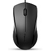 Rapoo N1200 Silent Wired Mouse, 1000 DPI 5ft Cord Quiet Button Optical Computer Mouse, Left Right Hand Use, for Laptop Chromebook Mac Notebook, Matte White