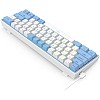 كيبورد ريدراجون USB فيز K617 بإضاءة RGB و تبديل سريع و كابل قابل للفصل، أبيض أزرق، متوافق مع PC و لابتوب، إنجليزي
