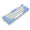 كيبورد ريدراجون USB فيز K617 بإضاءة RGB و تبديل سريع و كابل قابل للفصل، أبيض أزرق، متوافق مع PC و لابتوب، إنجليزي