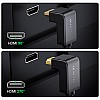 يوجرين كابل HDMI بزاوية قائمة 90 درجة بطول 2 متر - HD103 - اسود