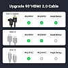 يوجرين كابل HDMI بزاوية قائمة 90 درجة بطول 2 متر - HD103 - اسود