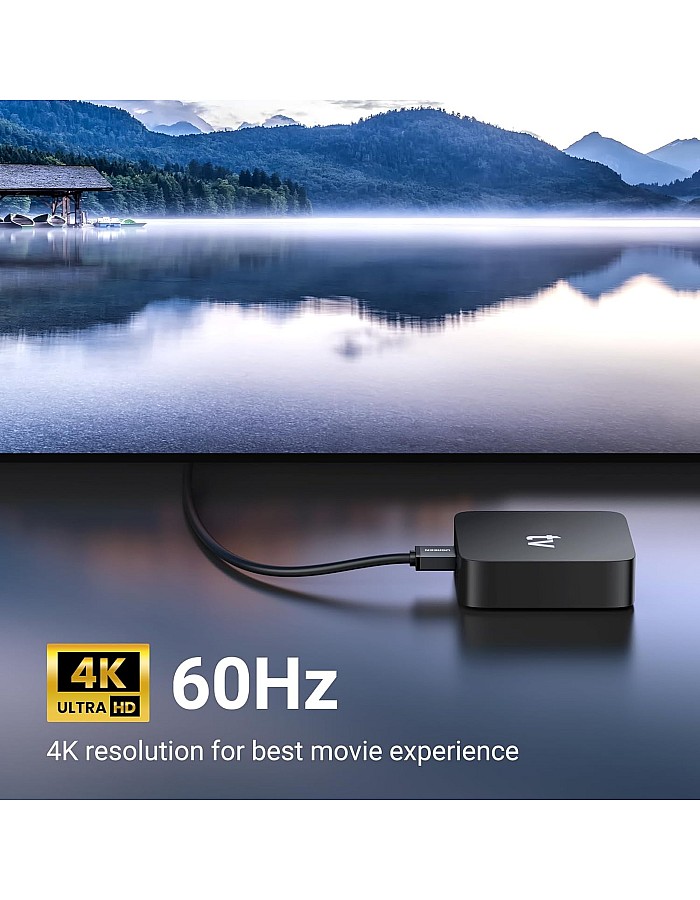 يوجرين كابل HDMI بزاوية قائمة 90 درجة بطول 2 متر - HD103 - اسود