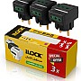 iLock 3-way wall outlet adapter 3500 W (Pack 3) (black)