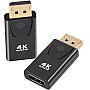 محول ديسبلاي بورت 4K إلى HDMI، وصلة ديسبلاي بورت ذكر إلى HDMI أنثى مطلية بالذهب، مناسب للابتوب اتش بي والكمبيوتر المكتبي وتلفزيون عالي الدقة HD