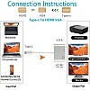 محول USB نوع سي إلى HDMI وVGA متوافق مع ثاندربولت 3 4K ماك بوك برو - كروم بيكسل - ديل XPS 13 - يوجا 910 وايباد 2018 وماك اير من يوزسيل
