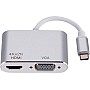 محول USB نوع سي إلى HDMI وVGA متوافق مع ثاندربولت 3 4K ماك بوك برو - كروم بيكسل - ديل XPS 13 - يوجا 910 وايباد 2018 وماك اير من يوزسيل