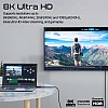 كابل عرض فيديو سلك فائق الدقة 8 كيه 60 هرتز نقل نطاق ترددي 32.4 جيجابايت الثانية موصلات مطلية بالذهب رفيع للغاية 1.2 متر ماك بوك برو لينوفو اتش