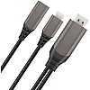 كابل HDMI للتلفزيون من ويوو اكس 10 بمنفذ Type-C الى التلفاز ويدعم نينتندو سويتش، رمادي
