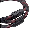 كابل AB-105F ديلوكس رقمي HDMI إلى HD عالي السرعة، [1 متر]، كابل مضفر فائق المتانة مع قلب نحاسي (أسود)