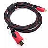 كابل AB-105F ديلوكس رقمي HDMI إلى HD عالي السرعة، [1 متر]، كابل مضفر فائق المتانة مع قلب نحاسي (أسود)