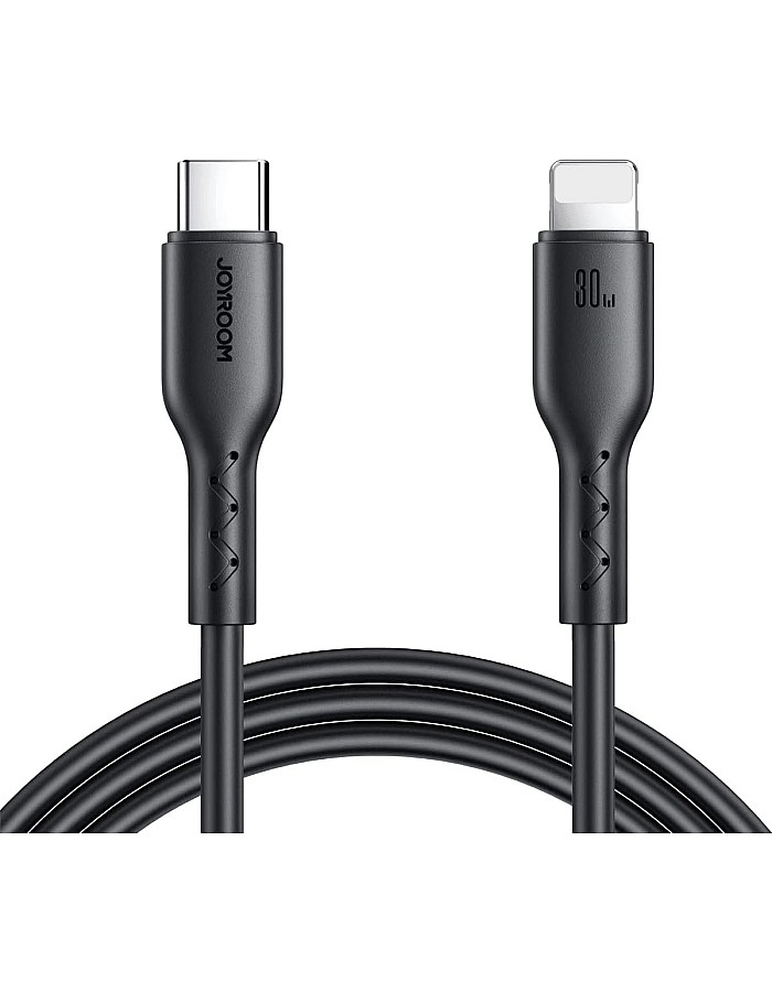 Joyroom SA26-CL3 Flash-Charge Series 30W Type-C to Lightning Fast Charging Data Cable, 1 m Length, Black|12 Months Warranty