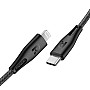 كابل USB نوع سي الى لايتنينج بطول 1.2 متر RP-CB1017 من راف باور - ملون نايلون دون اتصال