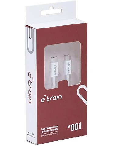 Etrain Type-C to Type-C Sync and Charge Cable 60W, 1M