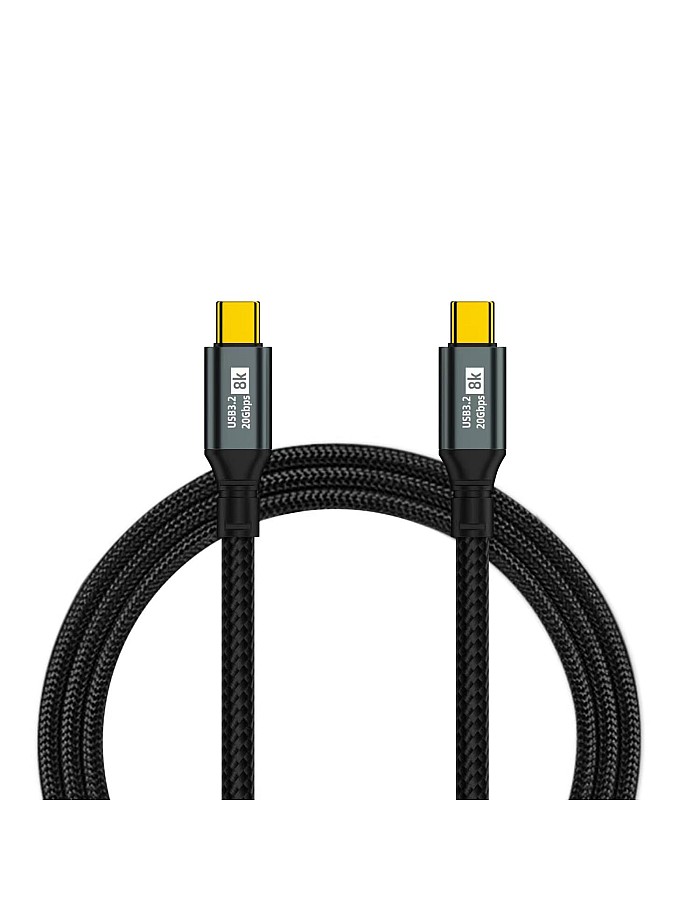كابل شحن سريع (USB-C إلى USB-C) قدرة 100 وات، متوافق مع سلسلة آيفون 15 وسلسلة سامسونج جالاكسي ونوت وموبايلات جوجل بيكسل GP-C36 من جي-باور - أسود، طول 1