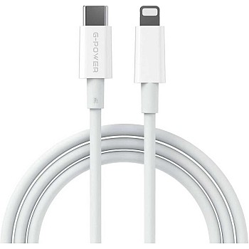 كابل من USB نوع سي إلى لايتنينج، موديل GP-C44 من جي-باور (تي بي اي-20 وات)، متوافق مع سلسلة آيفون 14/13/12/11، سامسونج، جوجل بيكسل، اي باد وتابلت، طول 1