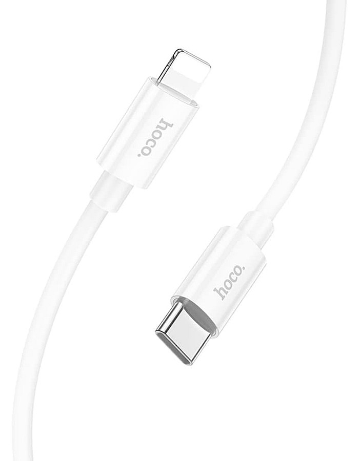 كابل شحن سريع ونقل بيانات ماجيك من السيليكون 20 وات 1 متر USB-C إلى لايتنينج متوافق مع آبل آيفون واي باد وايربودز هوكو أبيض X87