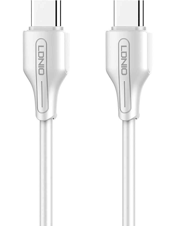 كابل USB-C إلى USB-C بطول 2 متر مع شحن سريع 65 واط ودعم نقل البيانات، سلك شاحن متين آمن للموبايلات وأجهزة التابلت وأجهزة اللاب توب من لدنيو - لون