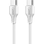 كابل USB-C إلى USB-C بطول 2 متر مع شحن سريع 65 واط ودعم نقل البيانات، سلك شاحن متين آمن للموبايلات وأجهزة التابلت وأجهزة اللاب توب من لدنيو - لون 