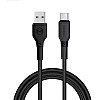 كابل USB-C الى USB بشحن سريع ونقل للبيانات 3A Qc.4 من ام سي دودو، اسود، 1.2 متر