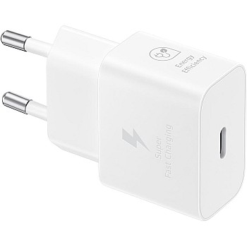شاحن موبايل سامسونج EP-T2510N مع وظيفة الشحن السريع USB نوع C® أبيض