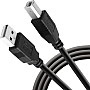 Zonic Z1063 USB 2.0 Printer Cable Male to Male for Scanner/Printer HP, Canon, Dell, Epson, Lexmark, Xerox, Samsung and More 3Meters - Black