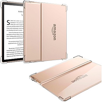BOZHUORUI Clear Case for Kindle Oasis 10th Generation and Oasis 9th Generation - Slim Lightweight TPU Transparent Soft Back Cover Shell (Clear)