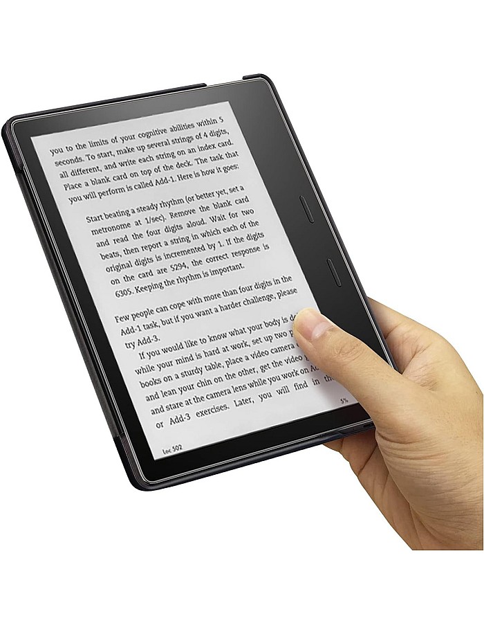 جراب من جلد صناعي بتصميم مزود بوظيفة نوم/استيقاظ ذكي لجهاز Kindle Oasis الجيل التاسع والعاشر إصدار 2017 و2019 من فلاي اوريجين