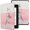 Premium Pu leather Case for Kindle Paperwhite 11th Generation and Kindle Paperwhite Signature Edition (6.8 inch, 2021 Release) - Cover with Auto Wake/Sleep, Girl&Cat