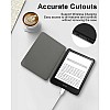 جراب حماية من الجلد الصناعي لجهاز Kindle بيبر وايت الجيل 11 وKindle بيبر وايت سيجنتشر ايديشن (6.8 بوصة، إصدار 2021) - جراب بخاصية التنبيه والسكون الت
