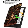 حافظة فاخرة من الجلد الصناعي لجهاز Kindle Paperwhite الجيل 11 واصدار Kindle Paperwhite المميز (6.8 انش، اصدار 2021) - غطاء مع خاصية التنبيه/السكون التلقائي (كتب