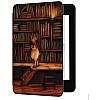 حافظة فاخرة من الجلد الصناعي لجهاز Kindle Paperwhite الجيل 11 واصدار Kindle Paperwhite المميز (6.8 انش، اصدار 2021) - غطاء مع خاصية التنبيه/السكون التلقائي (كتب