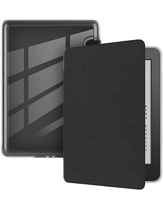 حافظة فاخرة من جلد البولي يوريثين لجهاز Kindle Paperwhite الجيل 11 واصدار Kindle Paperwhite المميز (6.8 انش، اصدار 2021) - غطاء مع خاصية التنبيه/السكون التلقائ