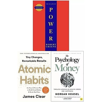 Set Of 3 Books Power Book + Atomic Habits Book + Money Psychology Book