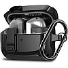 فكرة Fekra Compatible with Samsung Galaxy Buds 3 Pro/Buds 3 Case Full-Body Shockproof (Secure Lock) Galaxy Buds 3 & Galaxy Buds 3 Pro (2024) with Carabiner (Black)