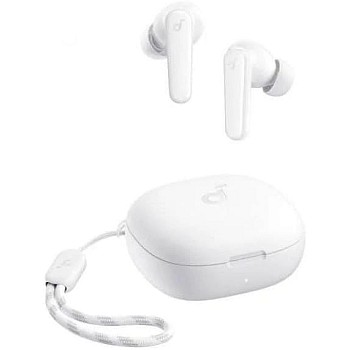 Anker Soundcore R50i White True Wireless (TWS) Earbuds 10mm Drivers with Big Bass, Bluetooth 5.3, 30H Playtime, IPX5-Water Resistant, AI Clear Calls with 2 Mics, 22 Preset EQs via App
