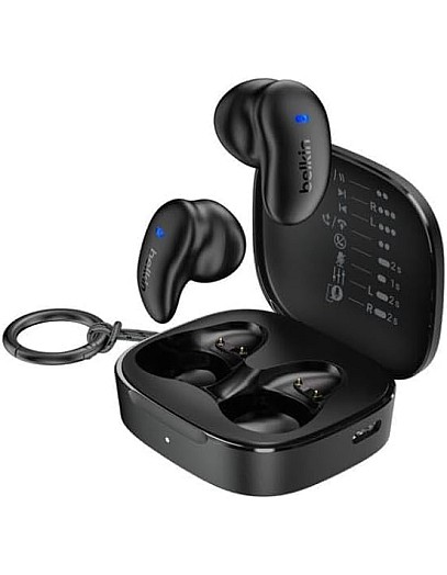 Belkin SoundForm Anywhere Wireless Earbuds, Bluetooth Earphones with Long-Lasting Comfort, IPX4 Waterproof Lightweight Earbuds for iPhone, iPad, Tablet, Laptop, Biking, Running & More - Black