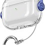 Dl3 Mobilak Case for Airpods Pro 2 Protective Case [With Closure Lid] [Front LED Visible] [With Wrist Strap] Skin Case Compatible with 2022 Airpods Pro 2nd Generation (Clear Blue)