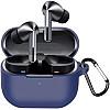 Dl3 Mobilak Compatible with Samsung Galaxy Buds 3 Pro/Buds 3 Case Cover, Soft Silicone Shockproof Protective Case Wireless Earbuds with Carabiner, Front LED Visible (Blue)