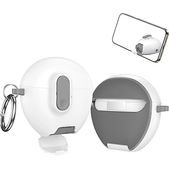 Fekra For Huawei FreeBuds 7i Case Silicone Protective Case for Huawei FreeBuds 7i cover with Carabiner Keychain Anti-Lost (Armor ST white)