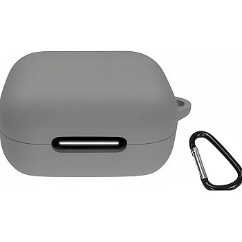 Generic Case Cover Silicone R50i Case Dust Proof Cover Earphone With Keychain for AirPods Compatible with Anker AirPods (Gray)