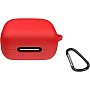 جراب سيليكون مقاوم للغبار مع سلسلة مفاتيح لسماعات ايربودز انكر موديل R50i، P25i، P20i (لون أحمر)